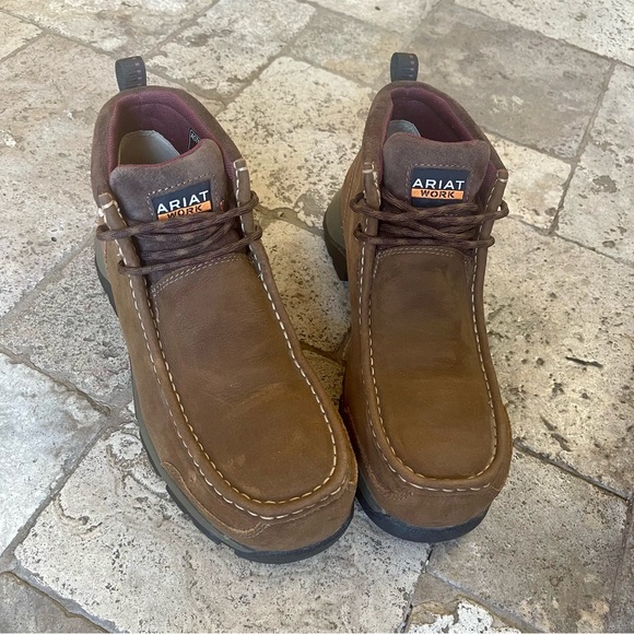 NWT Ariat Women’s Edge LTE Moc Composite Toe Work Boots | Brown Suede | Size 8 - Picture 15 of 16